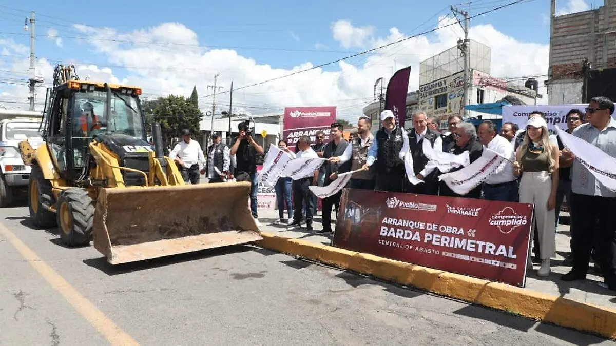Inicia construcción de barda perimetral en la Central de Abasto de Puebla